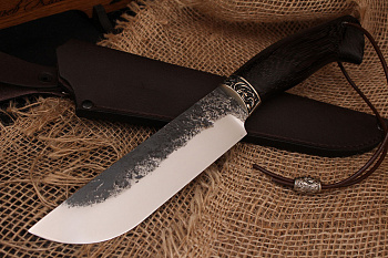Нож "Медведь" кованая 95х18. Рукоять дерево Венге.
